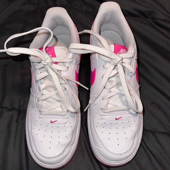 Nike Air Force 1 GS | Pink Swoosh | Size 7Y (Women’s 8.5) - Picture 2 of 8
